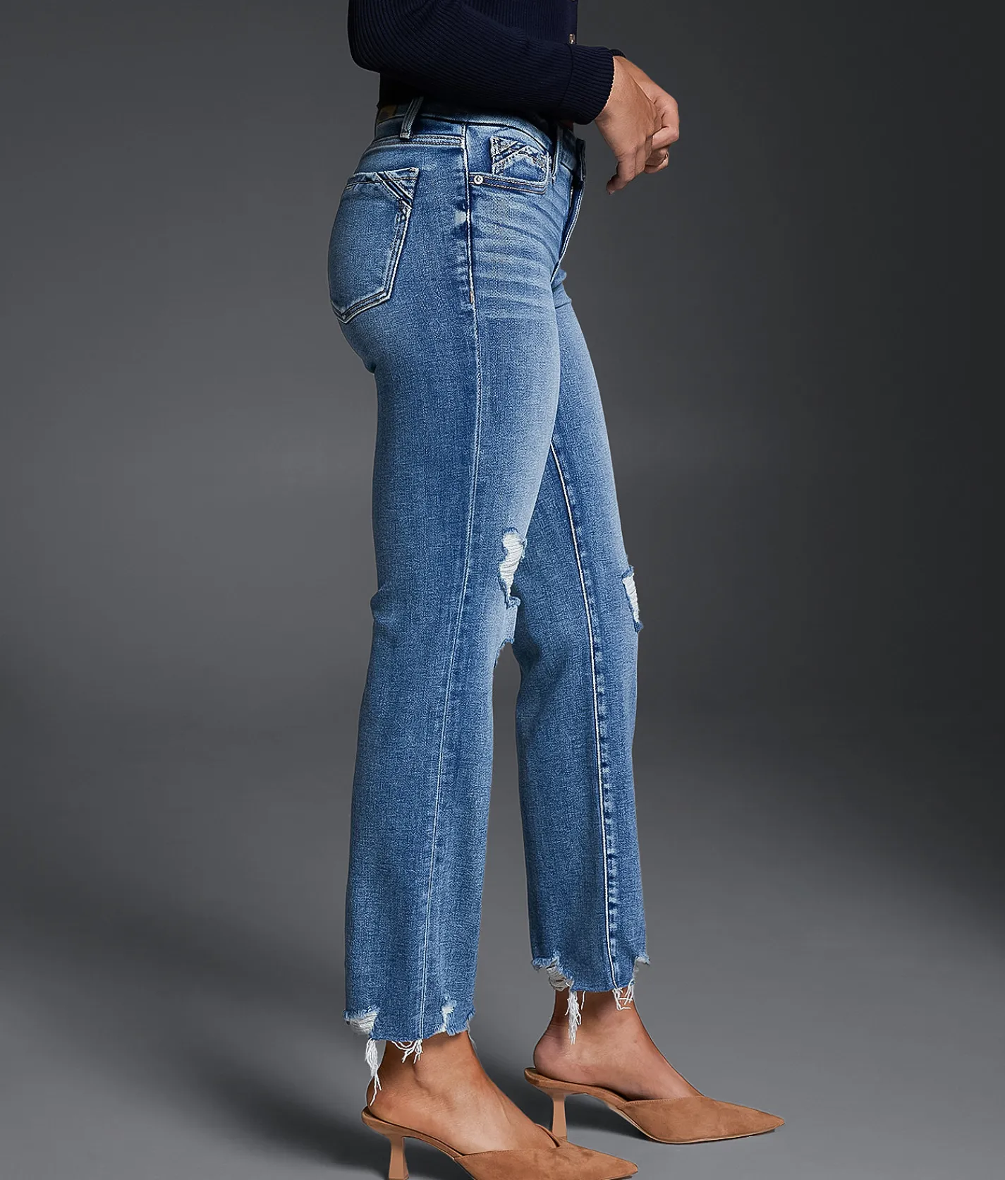 Buckle Black Fit No. 53 Cropped Straight Stretch Jean Leyton 2 Online