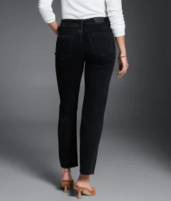 Buckle Black Fit No. 85 Cropped Straight Stretch Jean Black Best