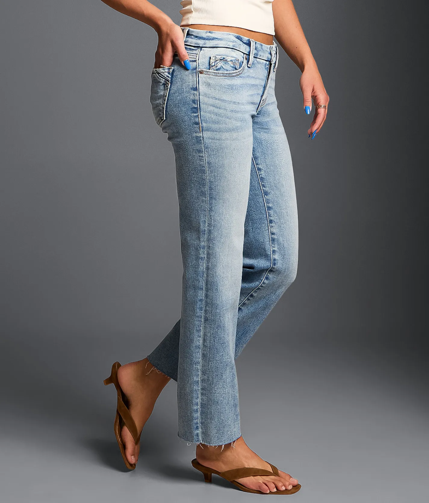 Buckle Black Fit No. 53 Cropped Straight Stretch Jean Evatt