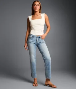 Buckle Black Fit No. 53 Cropped Straight Stretch Jean Evatt