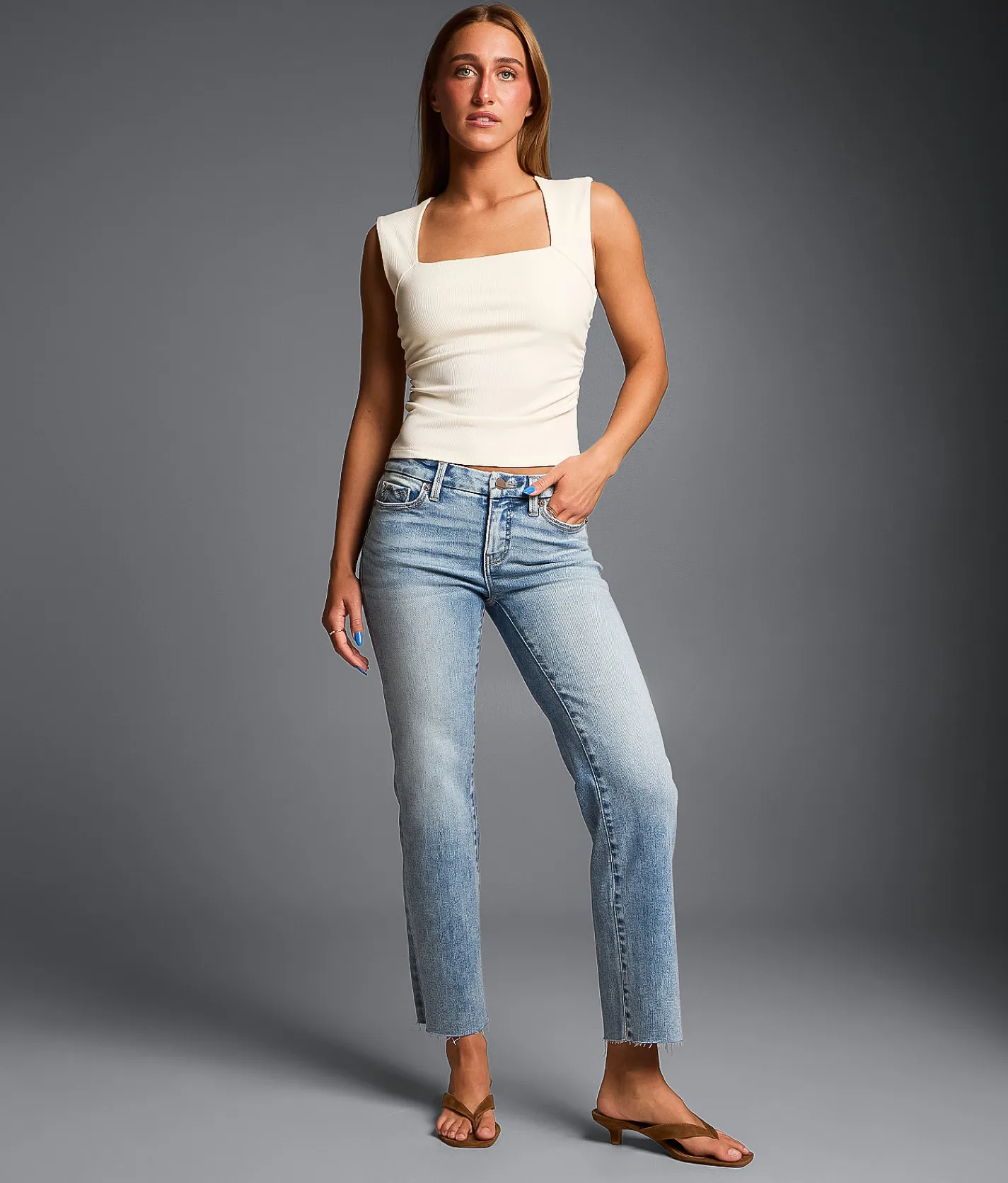 Buckle Black Fit No. 53 Cropped Straight Stretch Jean Evatt