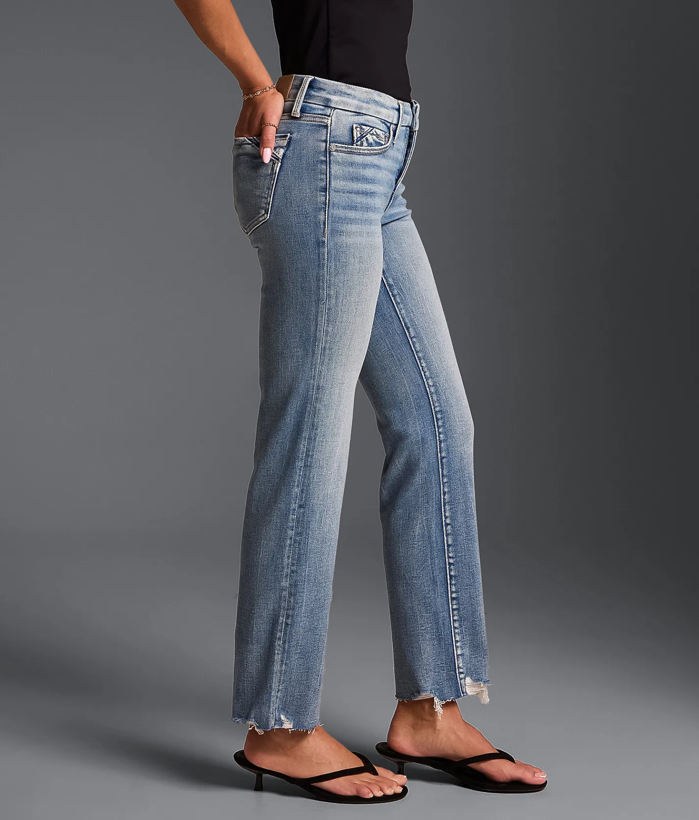 Jeans|Bottoms | Buckle Black Fit No. 53 Cropped Straight Stretch Jean Kauska