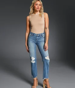 Bottoms | Buckle Black Fit No. 53 Cropped Straight Stretch Jean Leyton