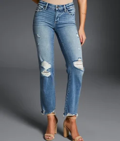 Bottoms | Buckle Black Fit No. 53 Cropped Straight Stretch Jean Leyton