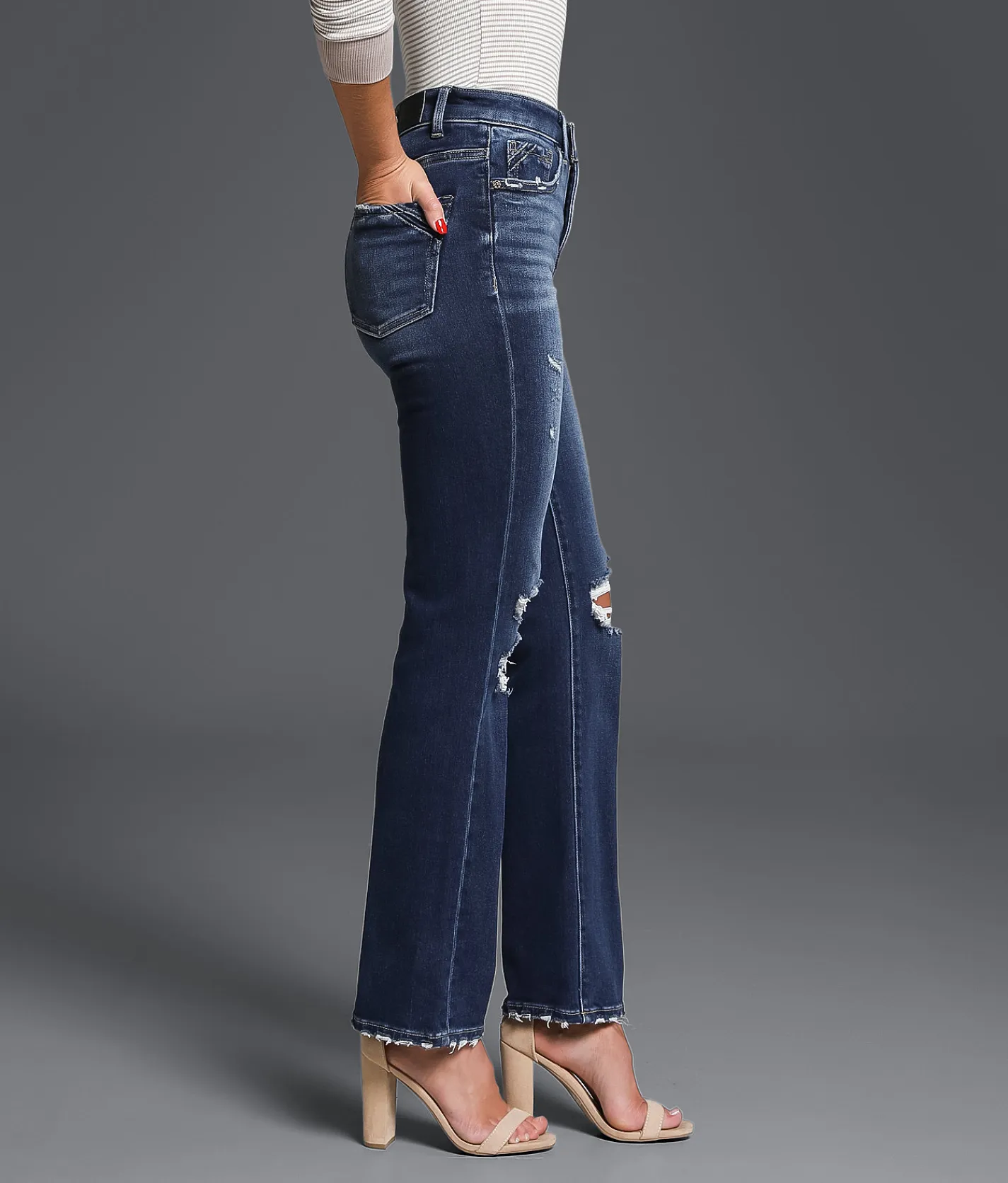 Buckle Black Fit No. 35 Cropped Straight Stretch Jean Idrell Outlet