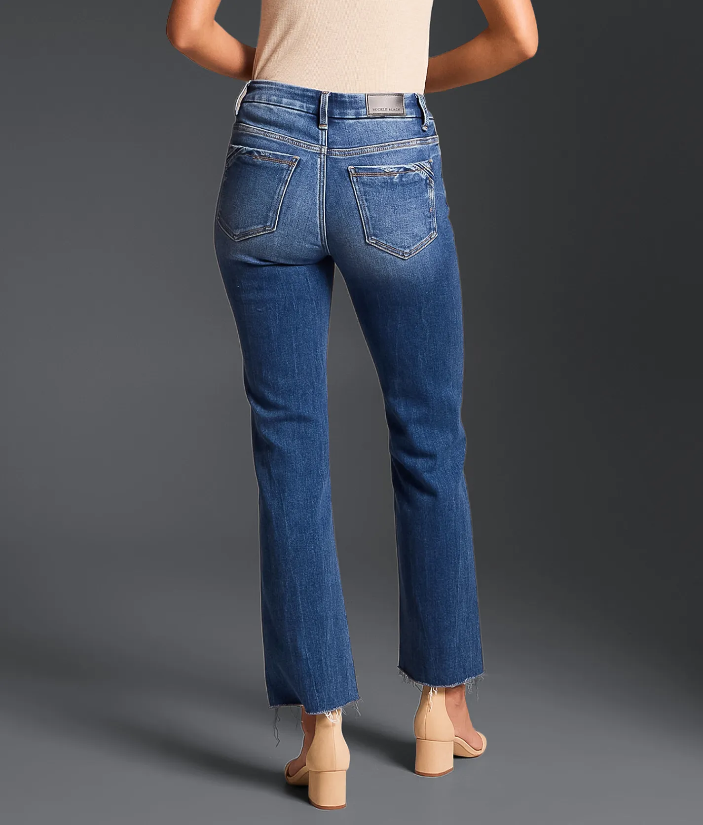 Buckle Black Fit No. 23 Cropped Straight Stretch Jean Fenimore Sale