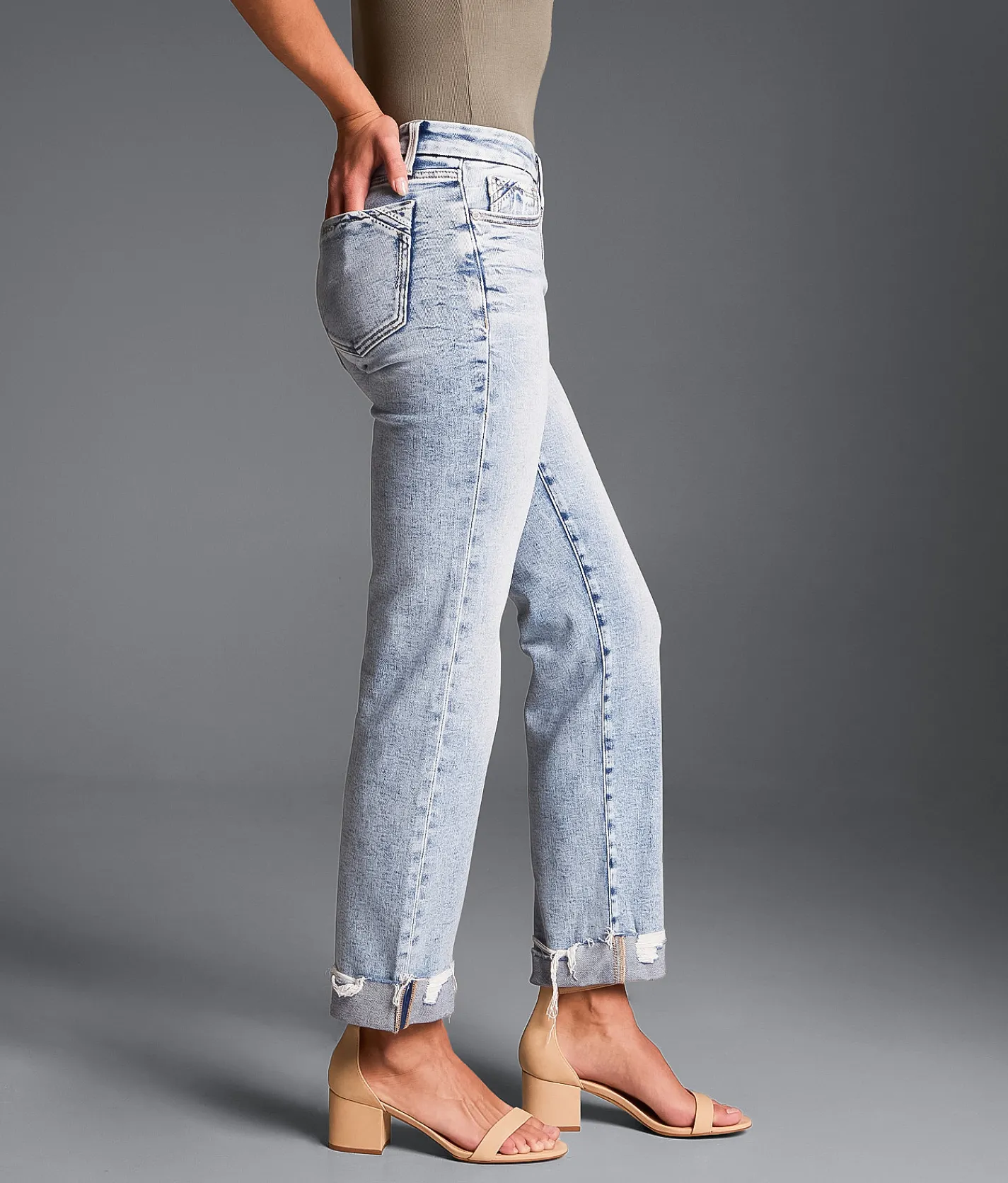 Buckle Black Fit No. 53 Cropped Straight Stretch Cuffed Jean Knoll 11 Hot