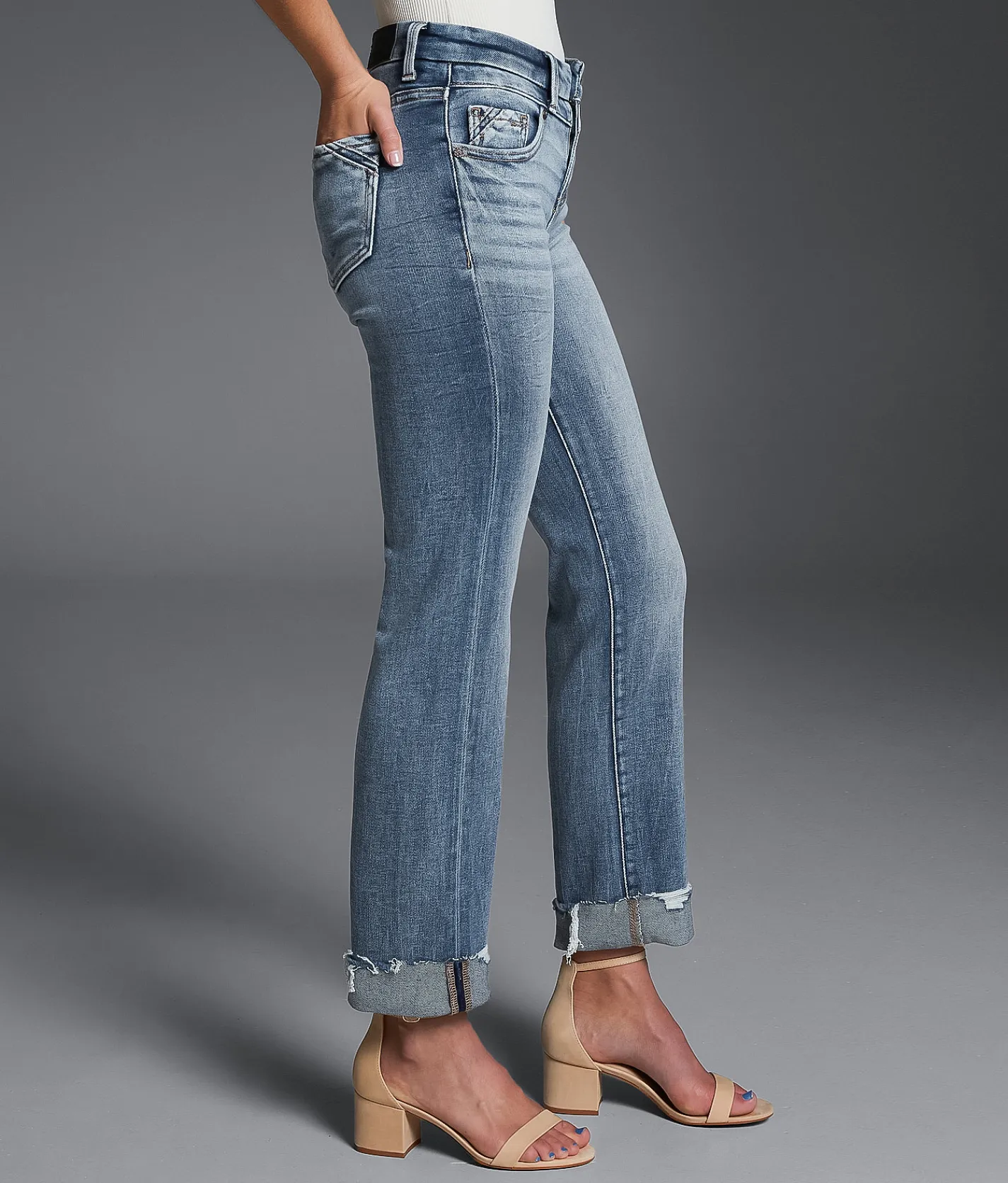 Jeans|Bottoms | Buckle Black Fit No.23 Cropped Straight Stretch Jean Embrook