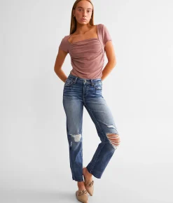Buckle Black Fit No. 53 Cropped Straight Stretch Jean Bisbee 8 New