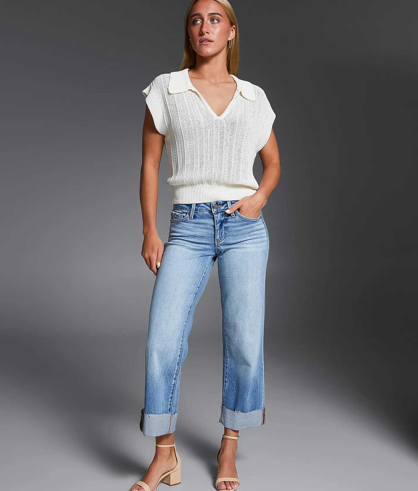 Buckle Black Fit No. 53 Cropped Wide Leg Stretch Jean Kaplin 2