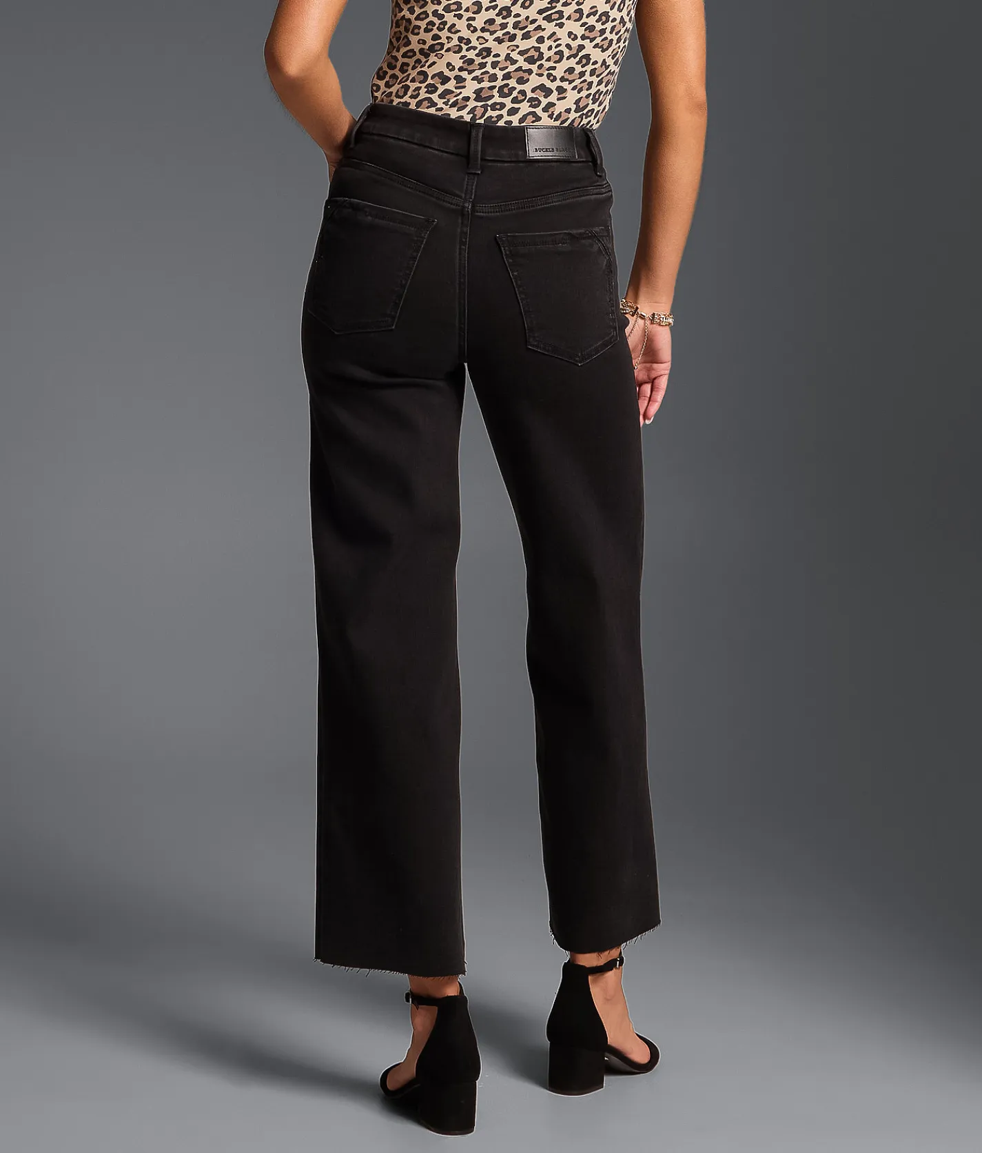 Buckle Black Fit No. 35 Cropped Wide Leg Stretch Jean Washed Black Online