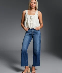 Jeans|Bottoms | Buckle Black Fit No. 53 Cropped Wide Leg Stretch Jean Grasso