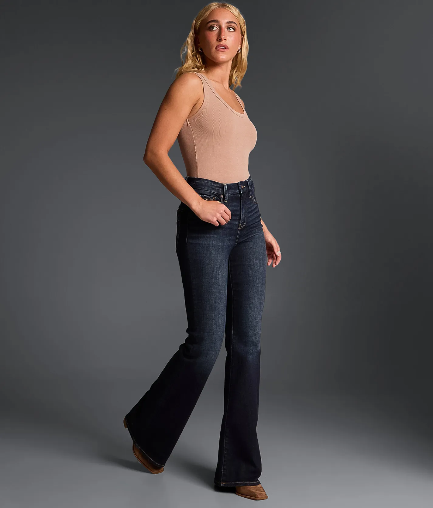 Buckle Black Fit No. 75 Flare Stretch Jean San Diego 30 New