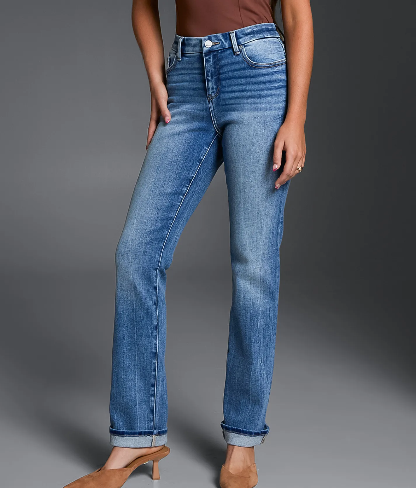 Buckle Black Fit No. 85 Straight Stretch Cuffed Jean Elton 3 Discount
