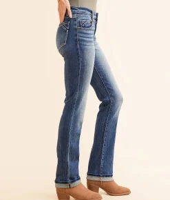 Buckle Black Fit No. 53 Straight Stretch Cuffed Jean Galindo New