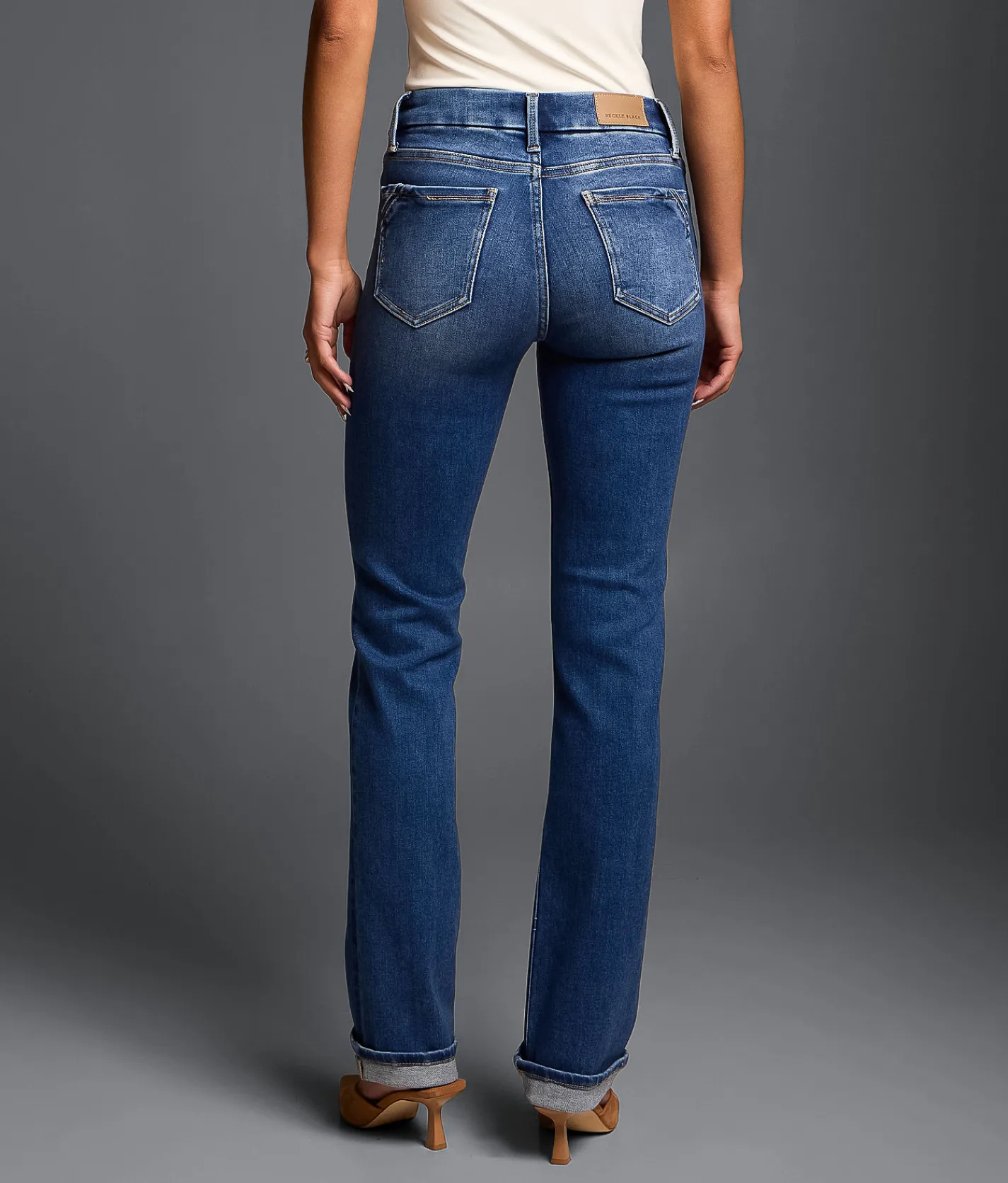 Jeans|Buckle Black Jeans | Buckle Black Fit No. 53 Straight Stretch Cuffed Jean Grouby