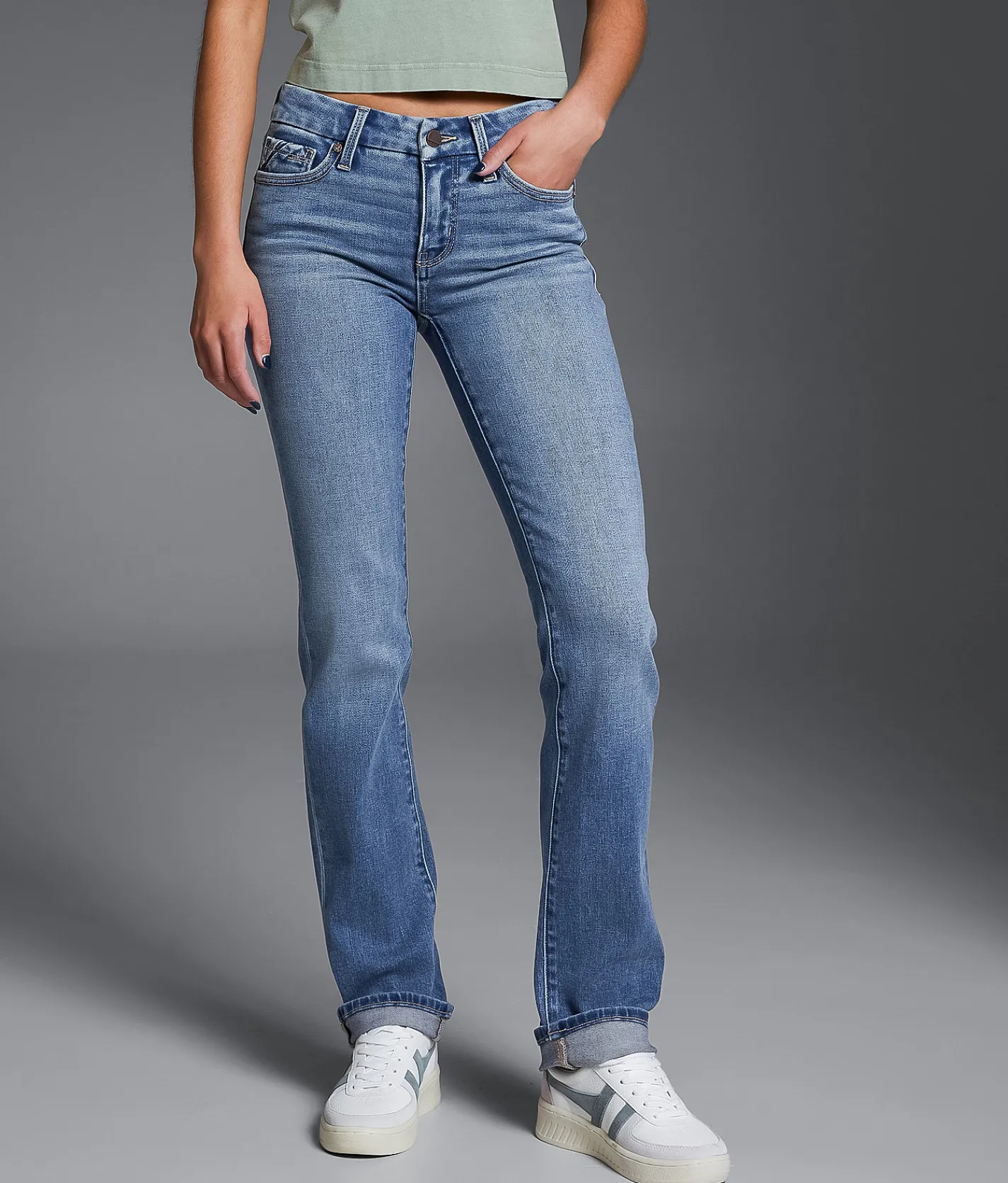 Buckle Black FIt No. 53 Straight Stretch Cuffed Jean Lodge Outlet