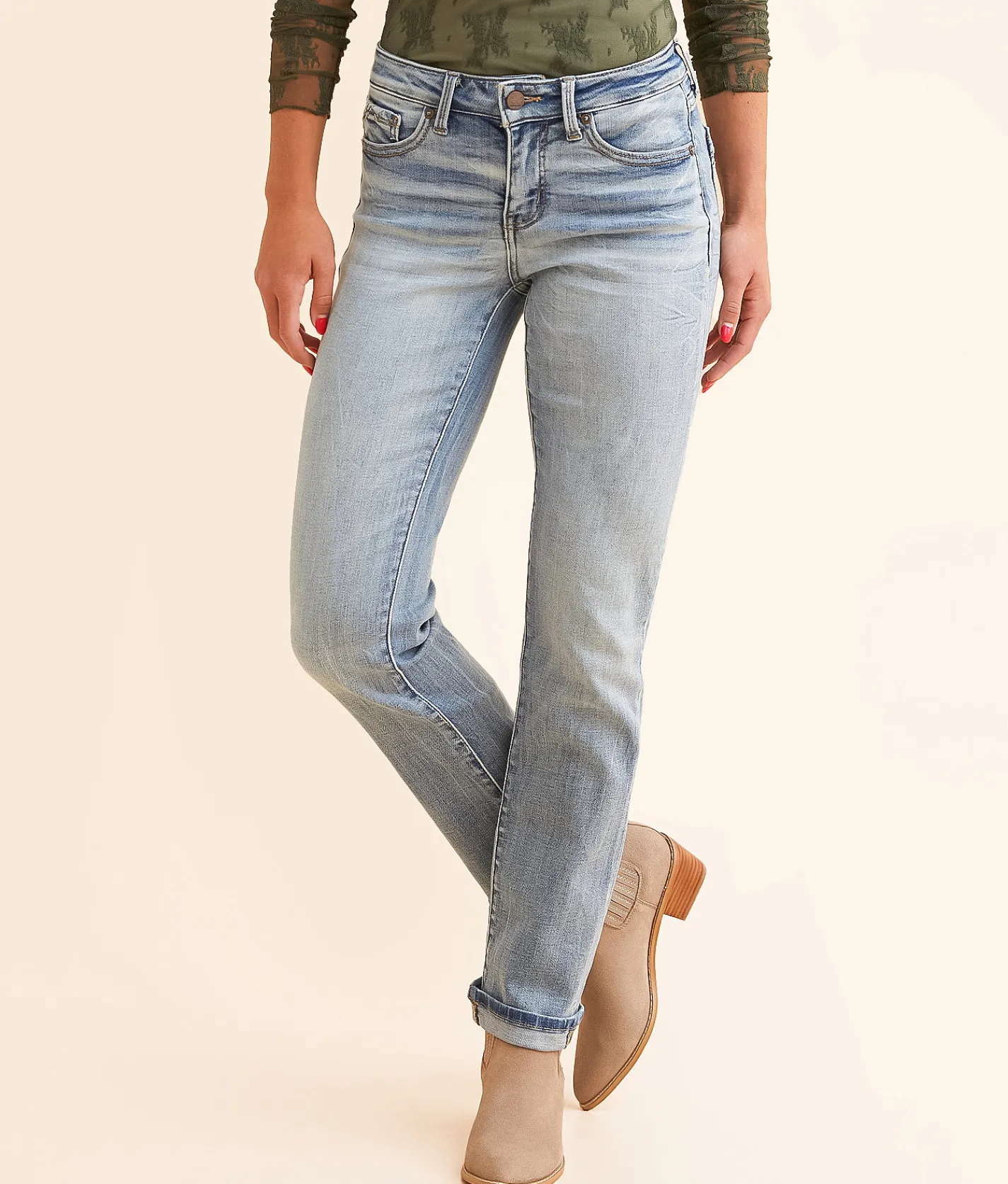 Buckle Black Fit No. 53 Straight Stretch Cuffed Jean Galax 2 Online
