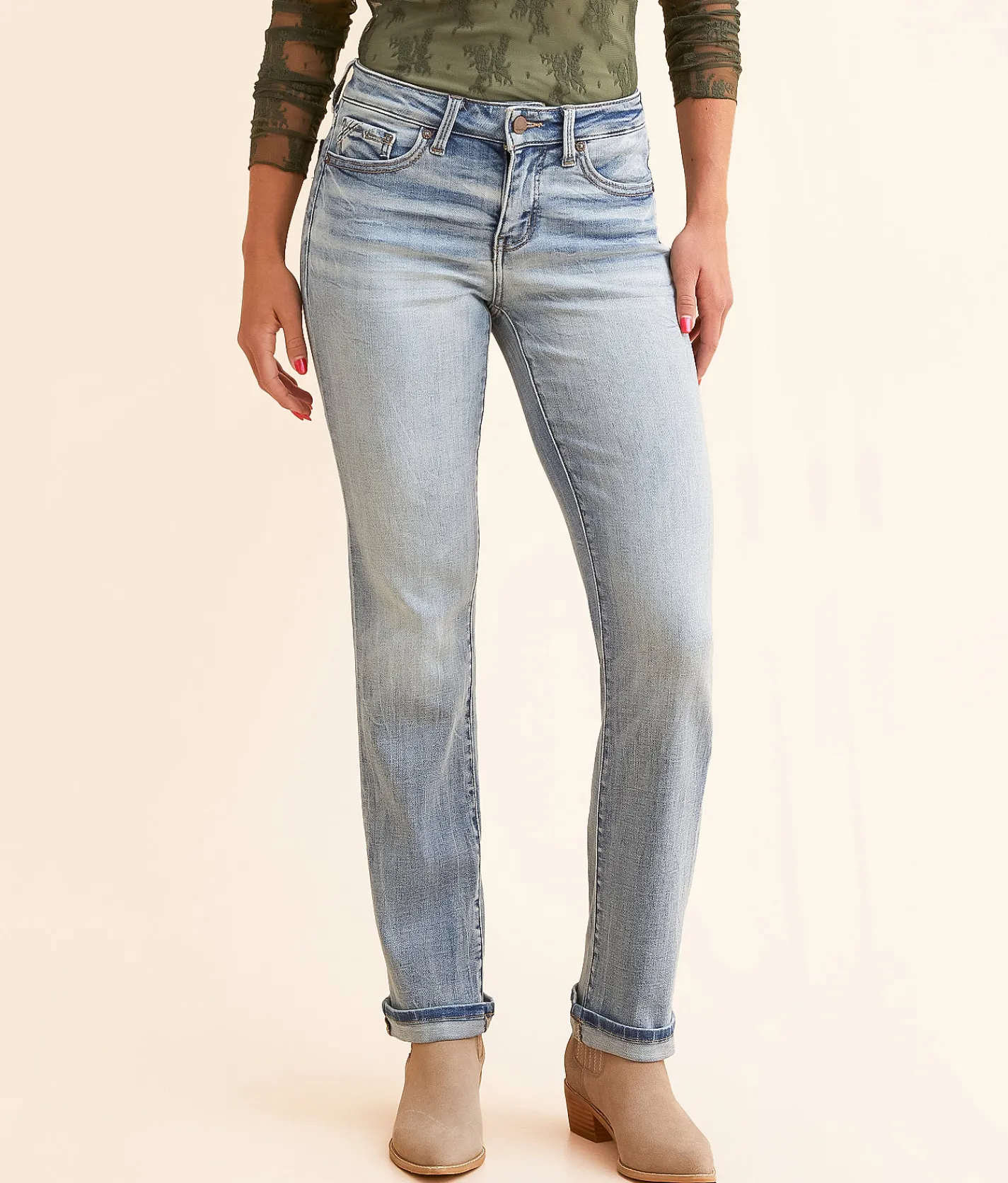 Buckle Black Fit No. 53 Straight Stretch Cuffed Jean Galax 2 Online