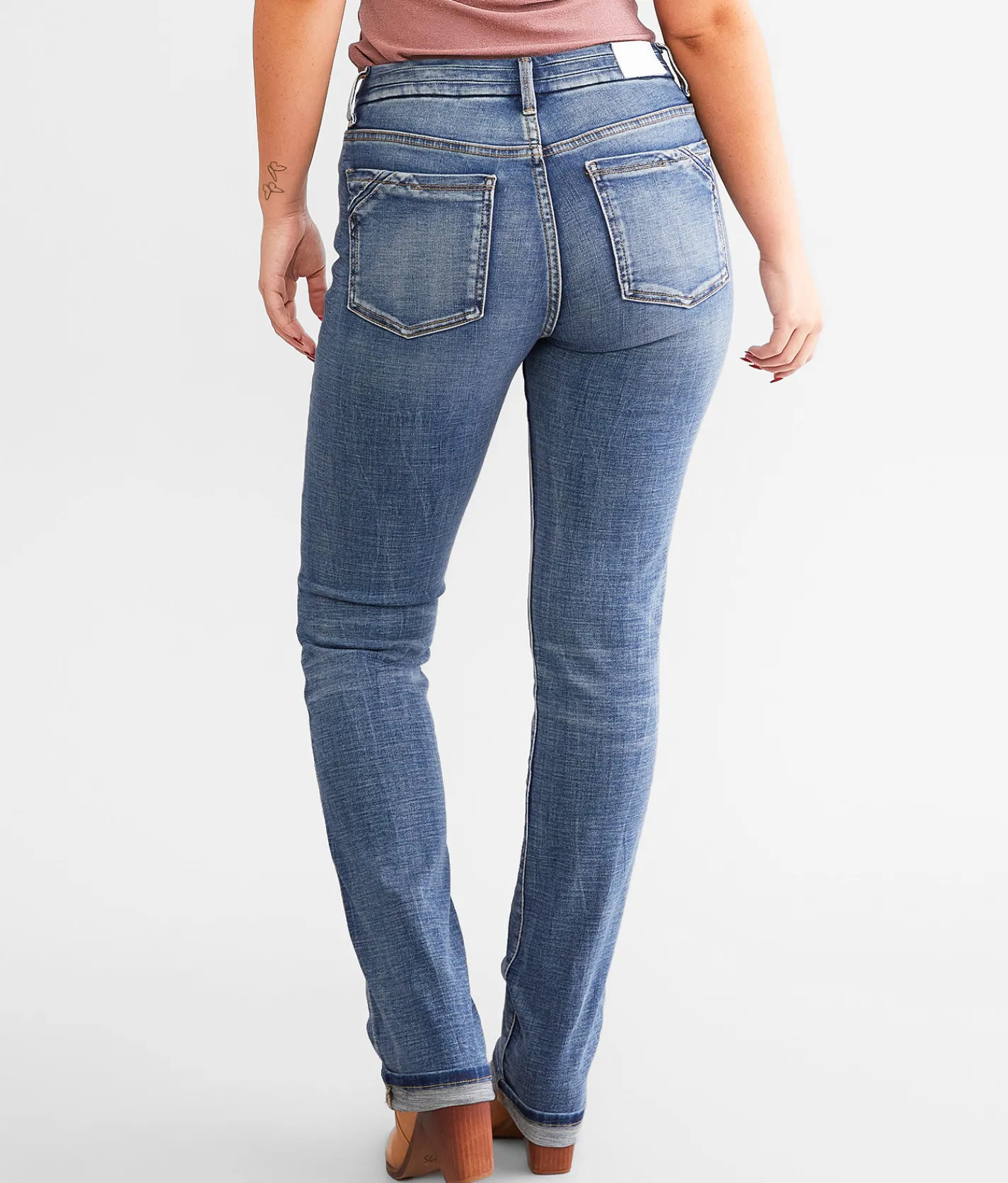 Buckle Black Fit No. 93 Straight Stretch Jean Boehm 7 New