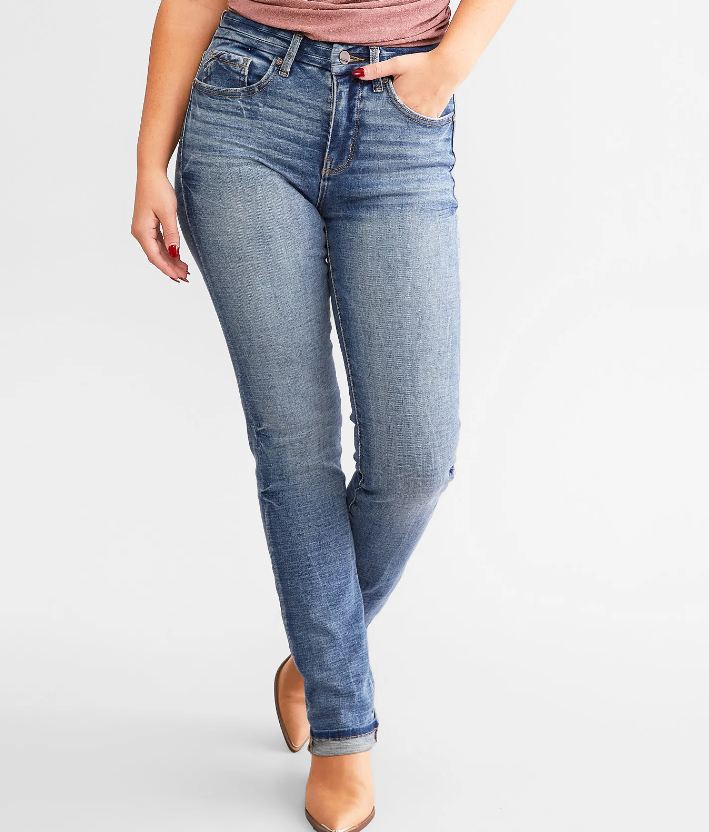 Buckle Black Fit No. 93 Straight Stretch Jean Boehm 7 New