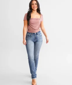 Buckle Black Fit No. 93 Straight Stretch Jean Boehm 7 New