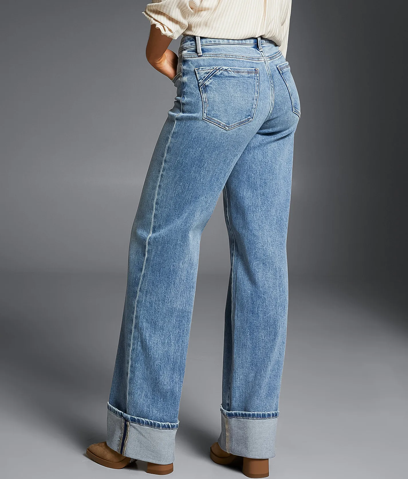 Jeans|Bottoms | Buckle Black Fit No. 53 Wide Leg Stretch Cuffed Jean Alfonso