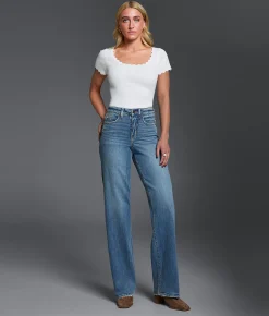 Jeans | Buckle Black Fit No. Wide Leg Stretch Jean Hibiscus