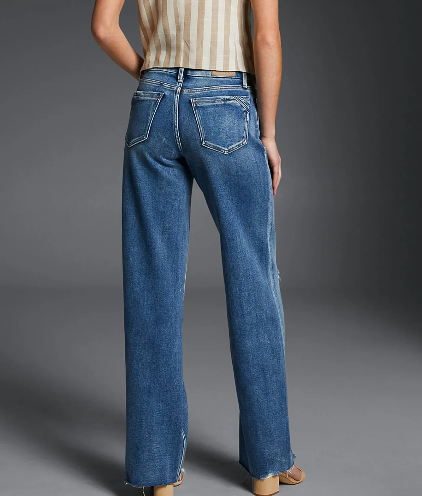 Buckle Black Fit No. 53 Wide Leg Stretch Jean Hagood Discount