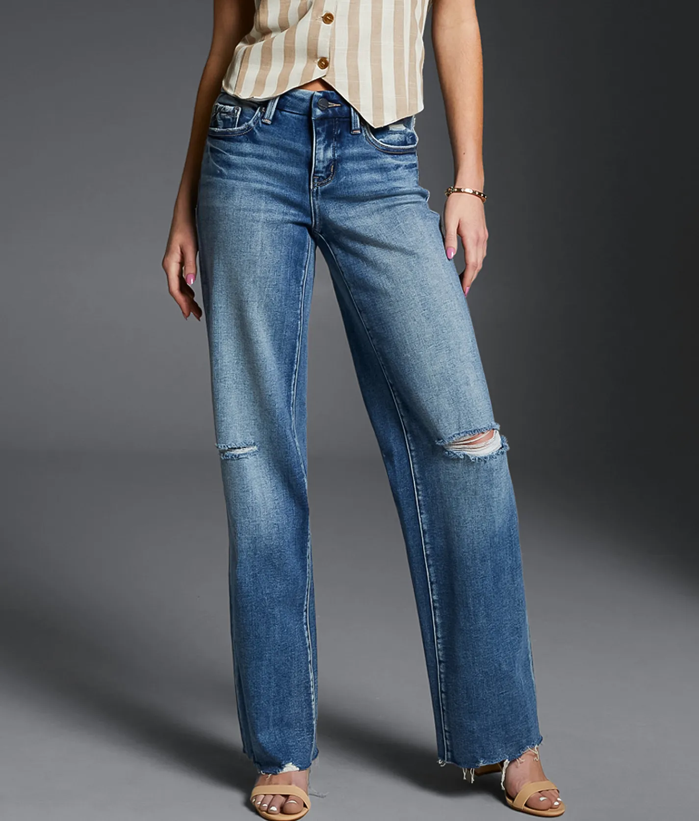 Buckle Black Fit No. 53 Wide Leg Stretch Jean Hagood Discount
