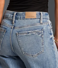 Buckle Black Fit No. 53 Wide Leg Stretch Jean Kaplin 5 Sale