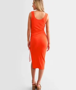 Dresses | Willow & Root Fitted Cinch Tie Midi Dress Grenadine