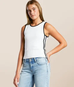 Tops | FITZ + EDDI Fitted Tank Top White