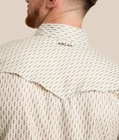 Tops | Ariat Fitted VenTEK Western Shirt Sea Pearl