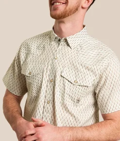 Tops | Ariat Fitted VenTEK Western Shirt Sea Pearl