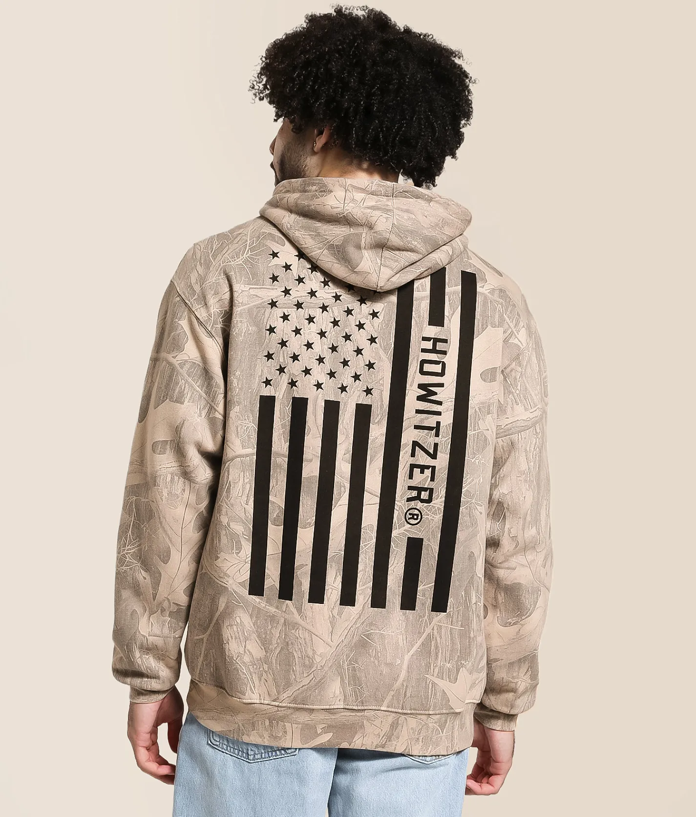 Howitzer Flag Camo Hooded Sweatshirt Chateau Grey