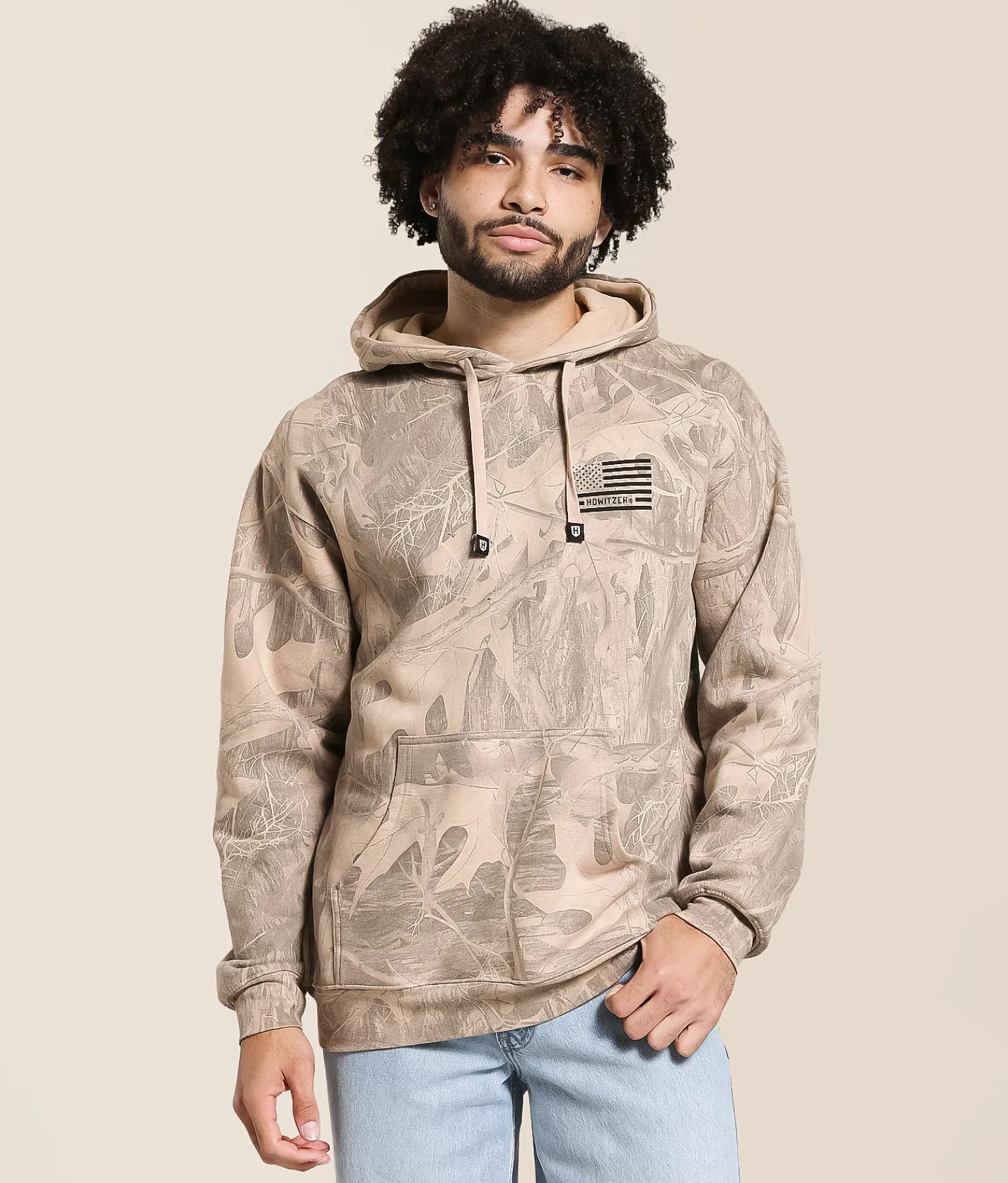 Howitzer Flag Camo Hooded Sweatshirt Chateau Grey