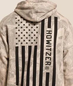 Howitzer Flag Camo Hooded Sweatshirt Chateau Grey