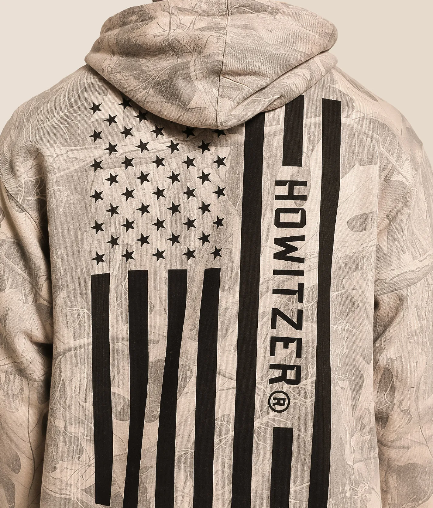 Howitzer Flag Camo Hooded Sweatshirt Chateau Grey