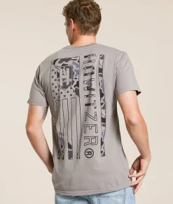 Howitzer Flag T-Shirt Steeple Grey New