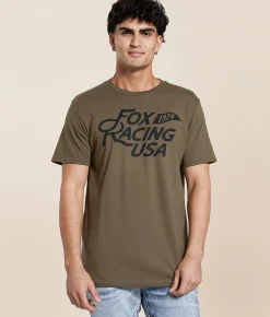 Tops|Graphic T-Shirts | Fox Flag T-Shirt Military