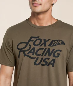 Tops|Graphic T-Shirts | Fox Flag T-Shirt Military