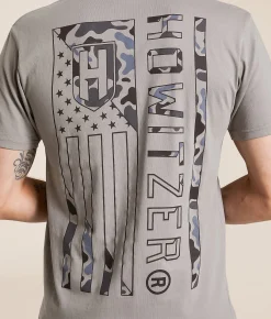 Graphic T-Shirts | Howitzer Flag T-Shirt Steeple Grey