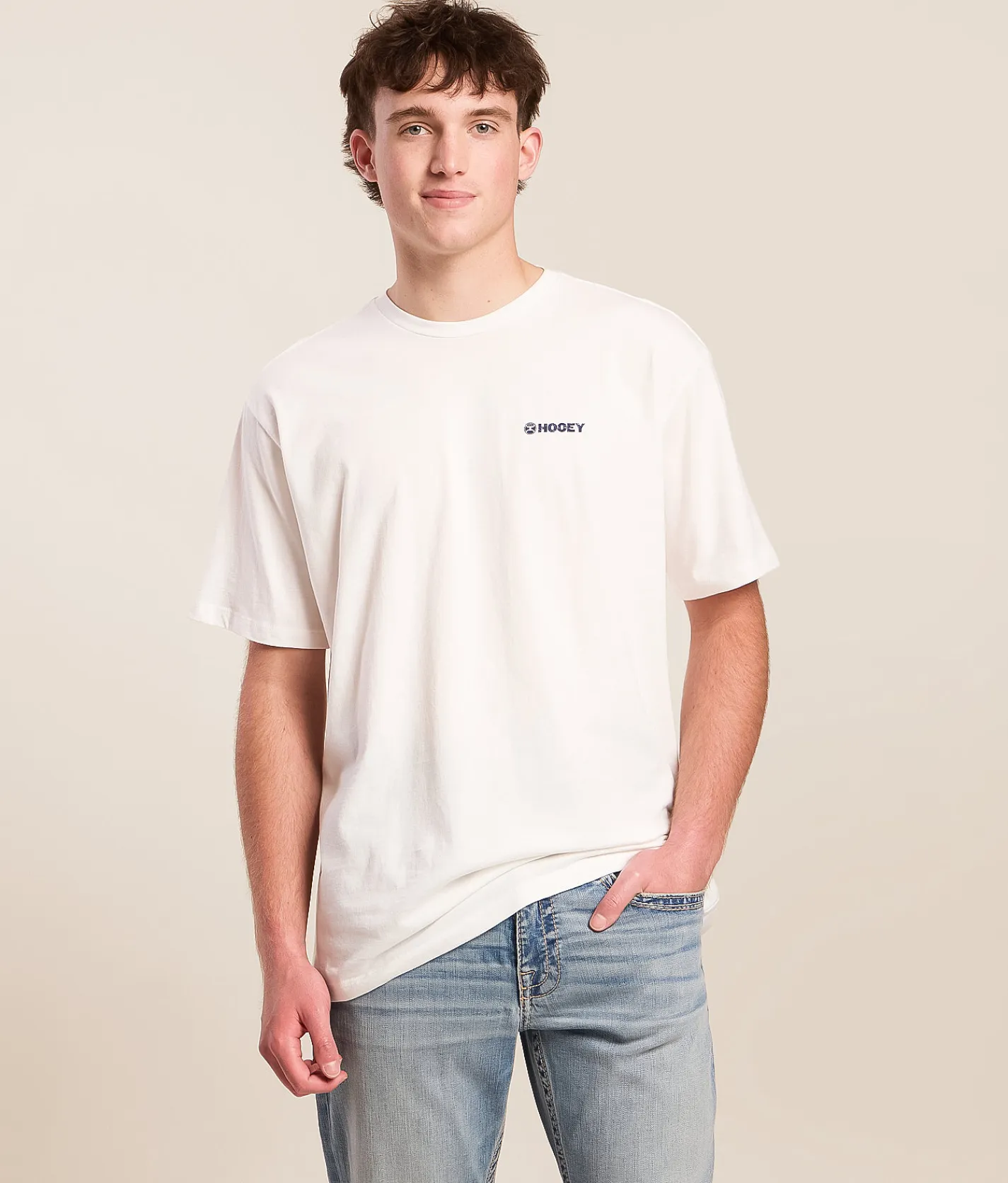 Tops|Graphic T-Shirts | Hooey 1776 Flag T-Shirt Cream