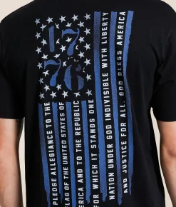 Tops|Graphic T-Shirts | Howitzer 76 Flag T-Shirt Black