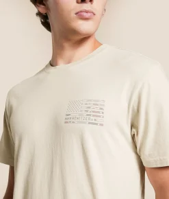 Tops|Graphic T-Shirts | Howitzer Flag T-Shirt Moonbeam