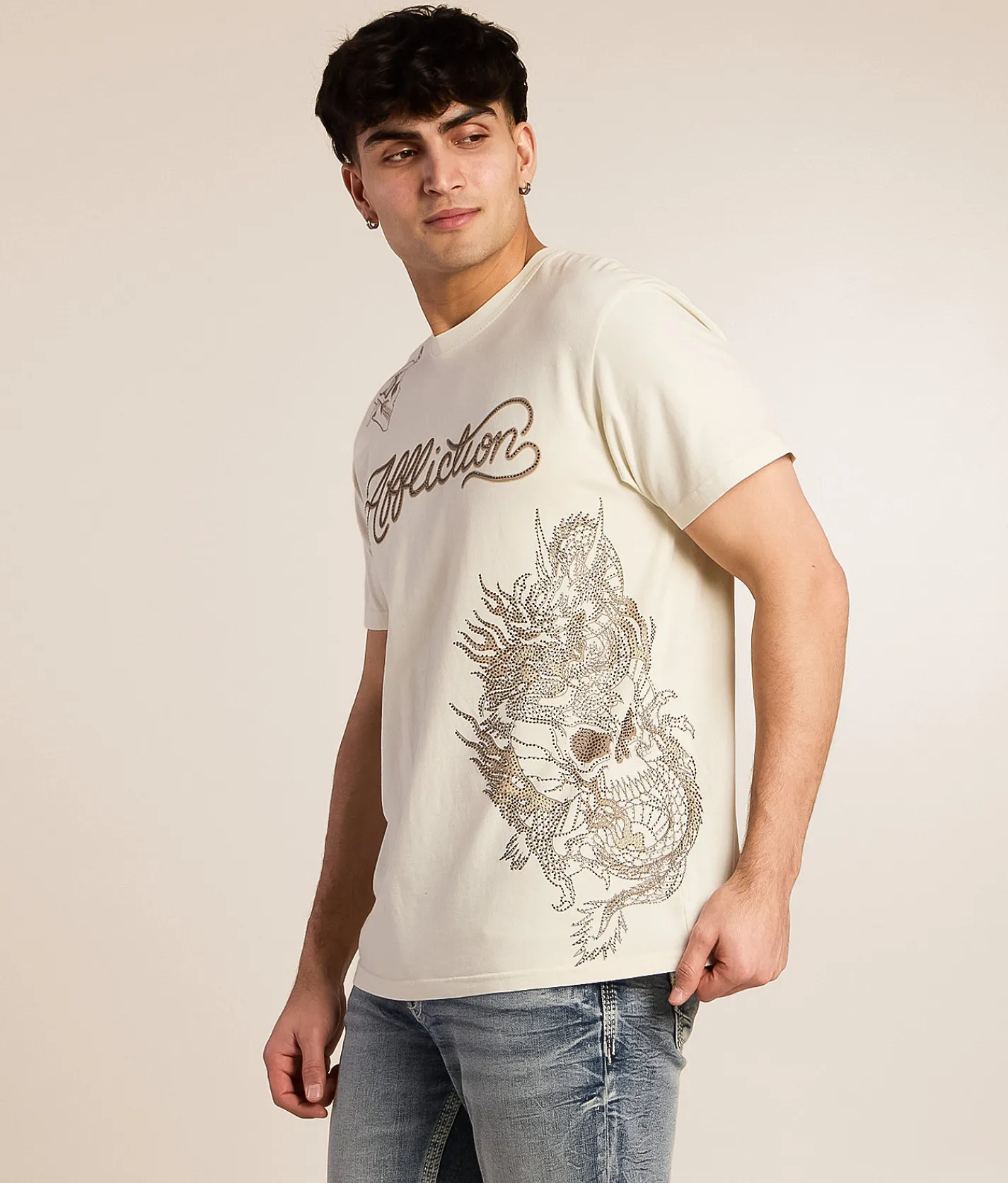 Graphic T-Shirts | Affliction Flame & Fable T-Shirt Lunar Rock