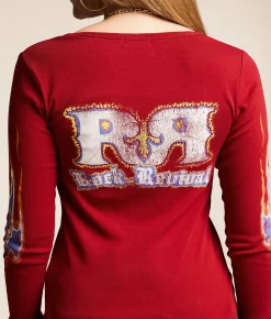 Rock Revival Flame T-Shirt Red Online