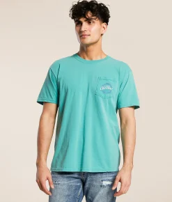 Graphic T-Shirts | Old Row Flamingos T-Shirt Seafoam