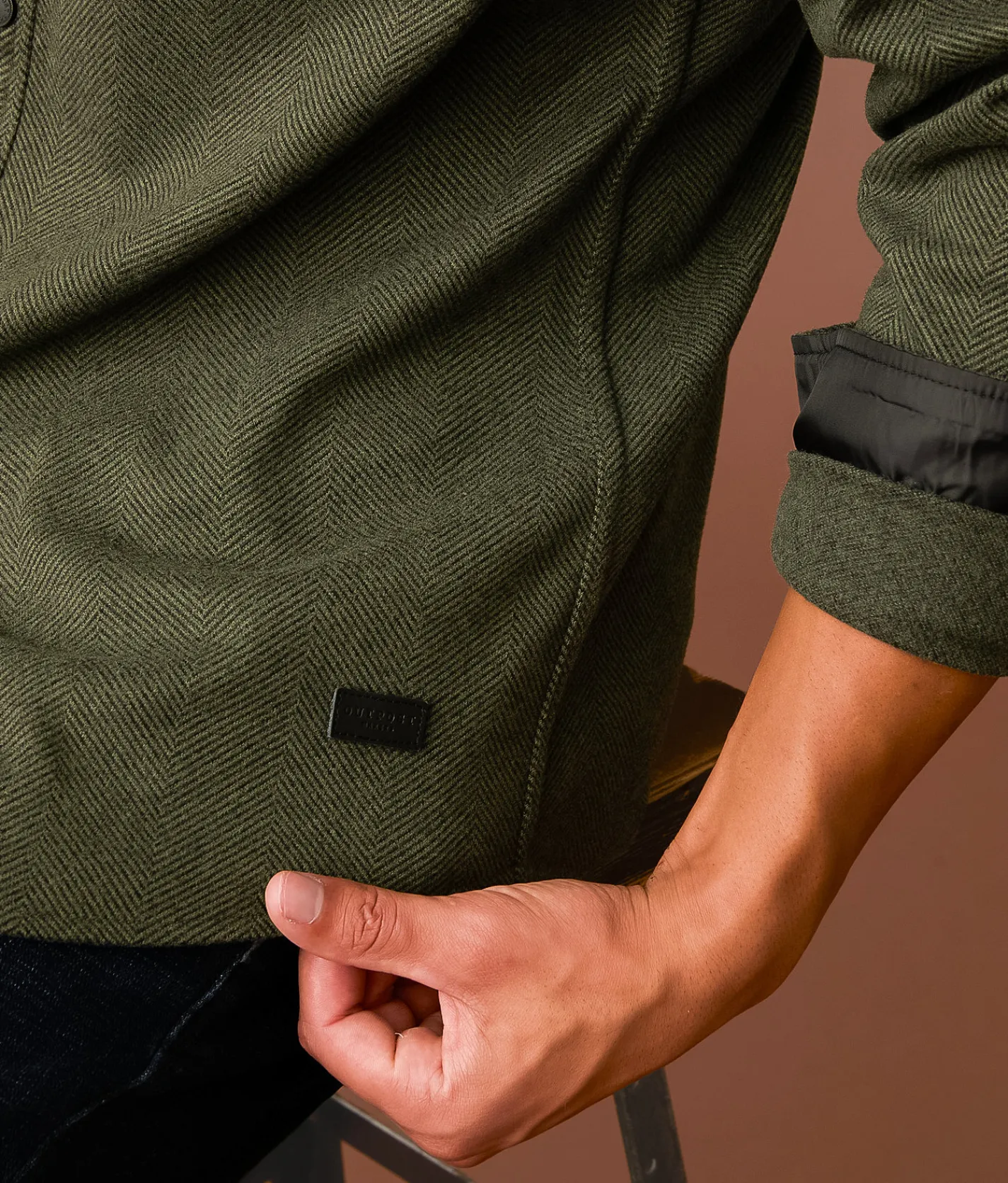 Outpost Makers Flannel Athletic Shirt Dark Olive Discount